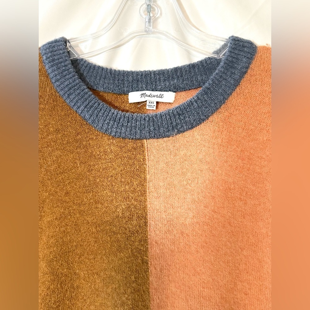 Madewell Westlake Color-Block Long Sleeve Pullover Sweater Size XXS - Picture 4 of 9